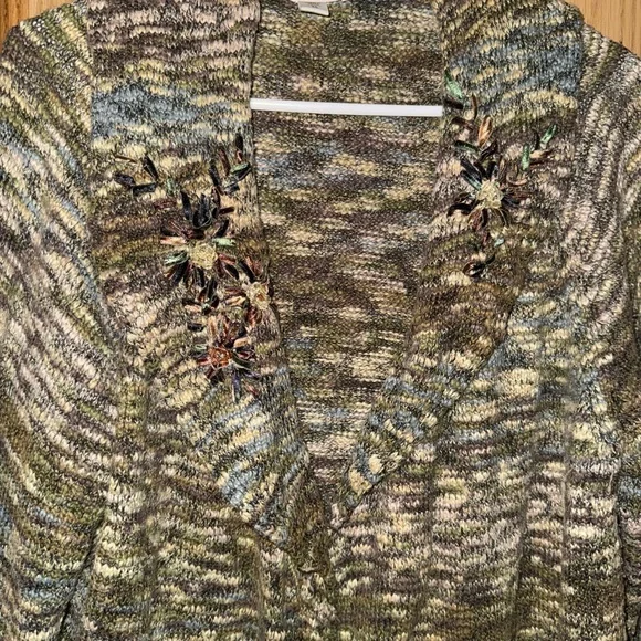 Vintage Coldwater Creek Earthy Tones Knit Blouse - Picture 2 of 4